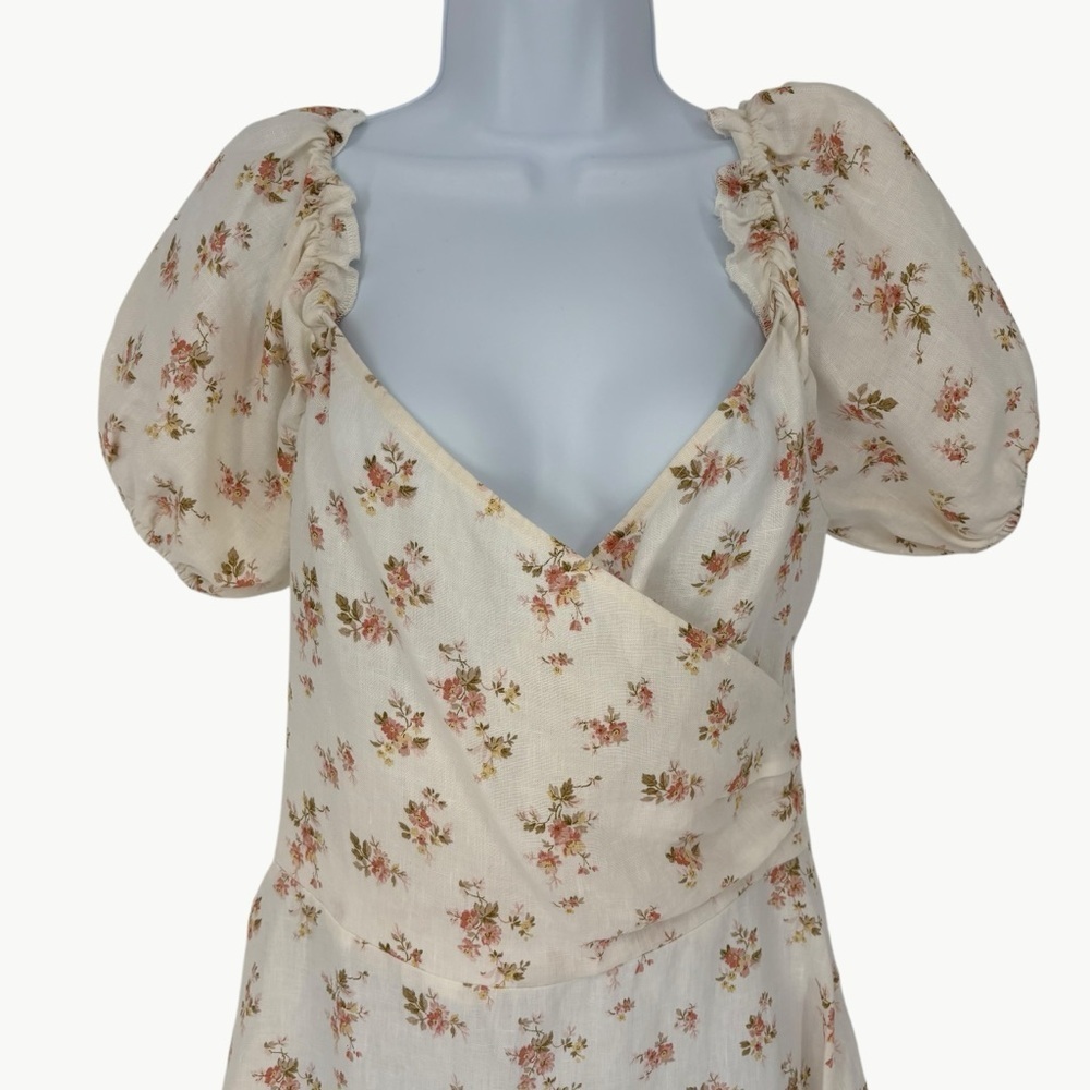 Reformation Pink Floral Off-Shoulder Mini Dress - Picture 7 of 9